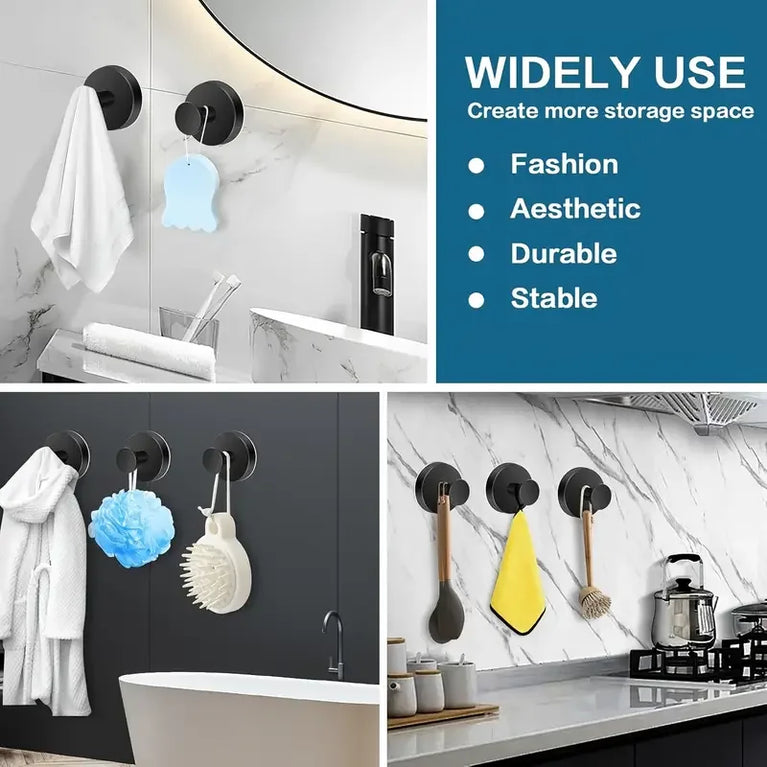Vacuum Suction Cup Hooks Punch Free Bath Sucker Hook Wall Hook Hanger Glass Kitchen Bathroom Hooks for Towel Handbag