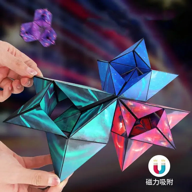Changeable Magnetic Geometry Cube | 3D Anti-Stress Shape-Shifting Puzzle