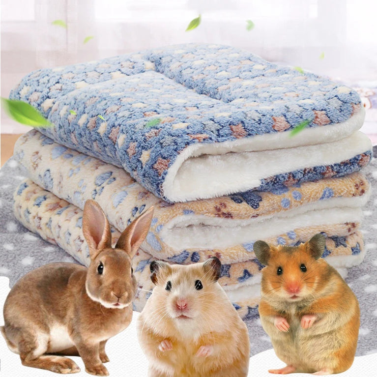 Thicken Coral Fleece Dog Bed Mat | Soft Flannel Sleeping Rug
