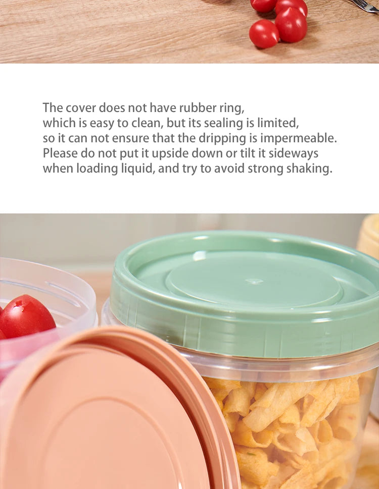 8 Pcs 500ml Food Storage Containers for Refrigerator Organization