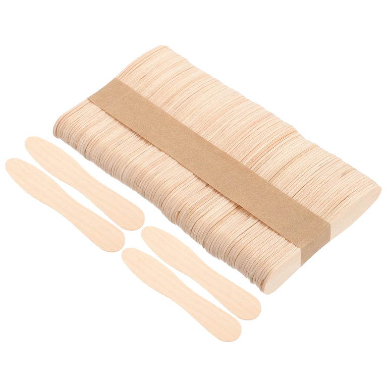100PCS Wooden Ice Cream Spoons Eco Friendly Disposable Dessert Sticks