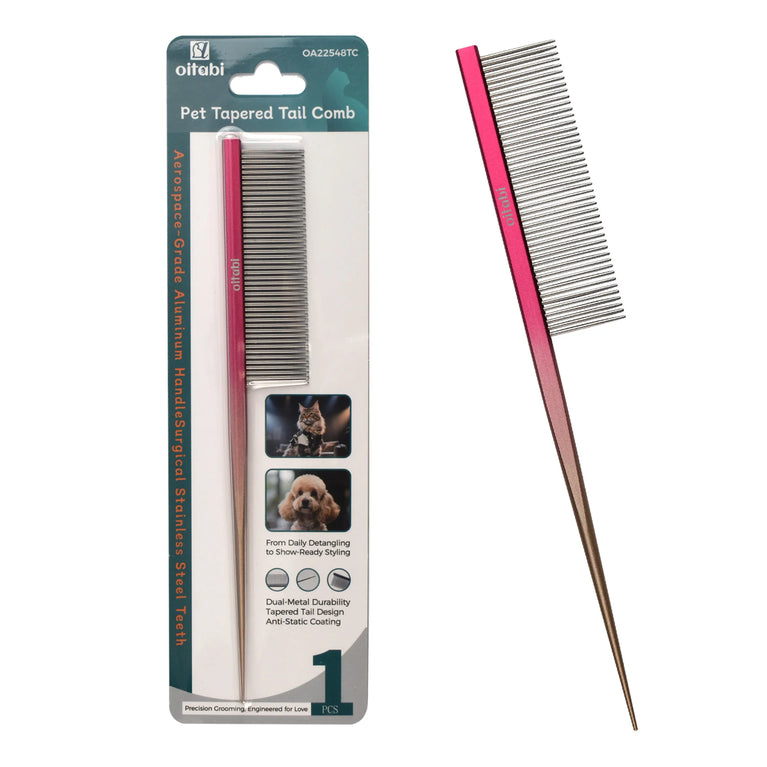 Professional Pet Grooming Comb Gradient Aluminum Stainless Steel Dog Cat Comb Tool