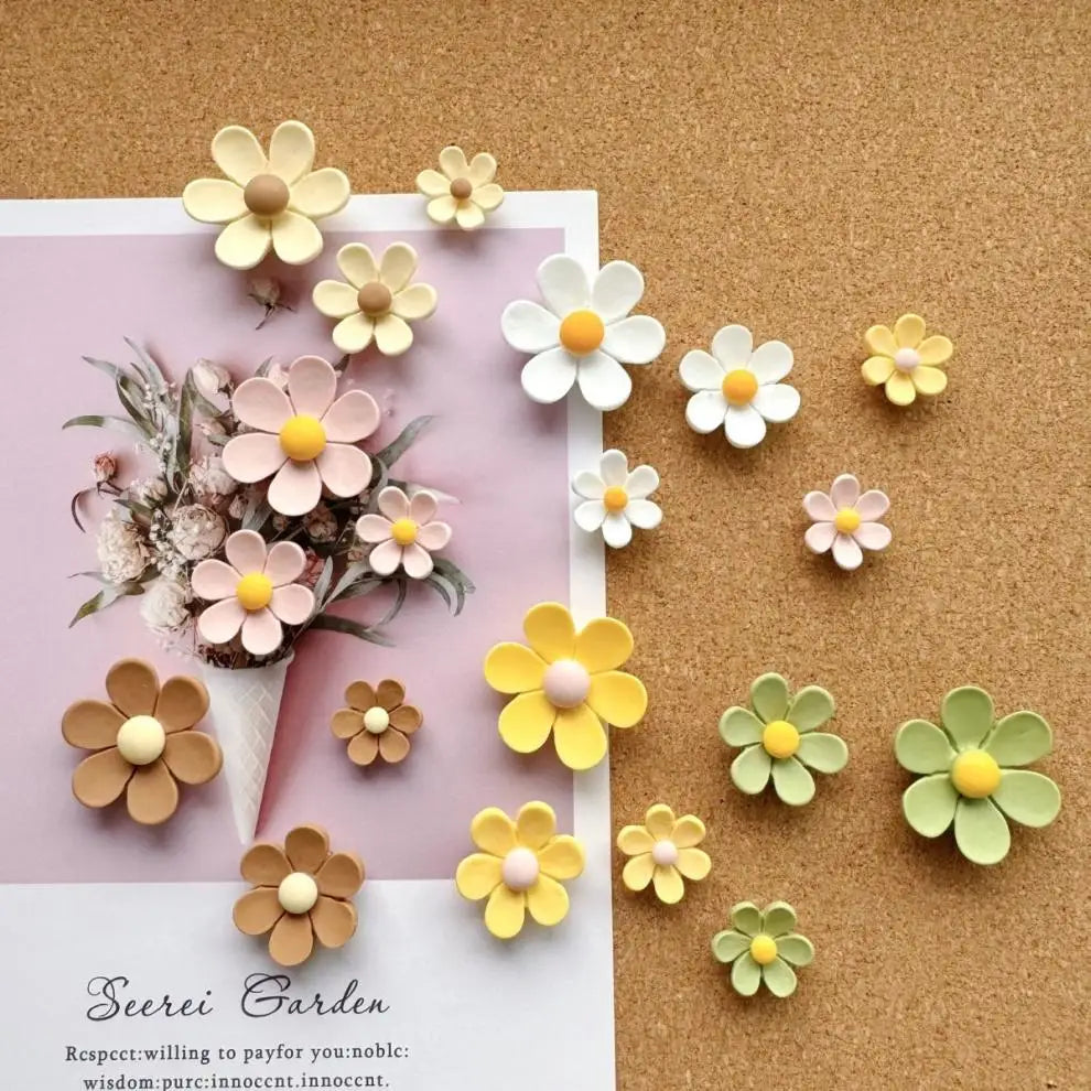 Floral Push Pins Set | Decorative Flower Thumbtacks for Bulletin Boards