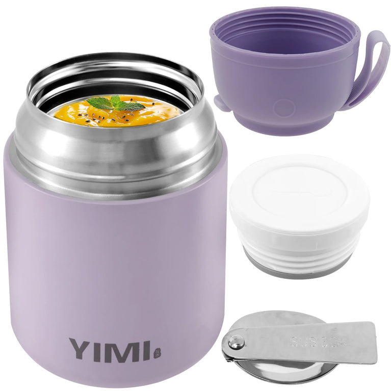 304 Stainless Steel Thermo Soup Cup 530ml 480ml Leakproof Vacuum Insulated Jar