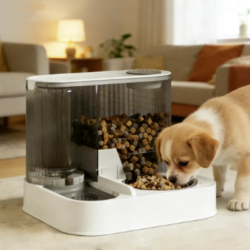 Automatic Cat Feeder with WaterFountain Food Storage PetBowl Dispenser