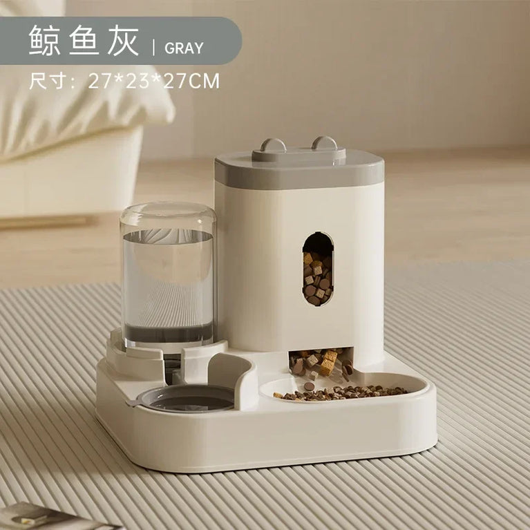 Automatic Cat Dog Feeder Bowl Water Dispenser Large Capacity