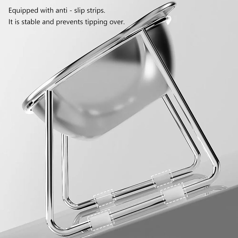 Raised Cat Bowls Tilted Neck Guard 304 Stainless Steel Elevated 15 Degree Anti Slip Pet Feeding Set