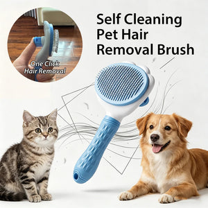 Self Cleaning Pet Hair Remover Brush for Dogs Cats Grooming