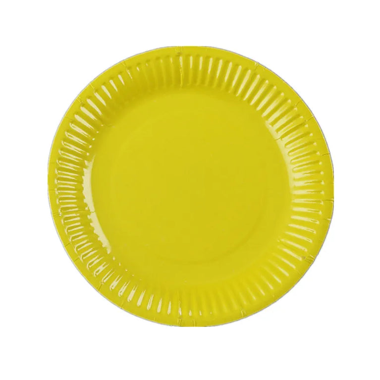 Solid Color Disposable Tableware Set Plates Cups Party Wedding Decoration Kit
