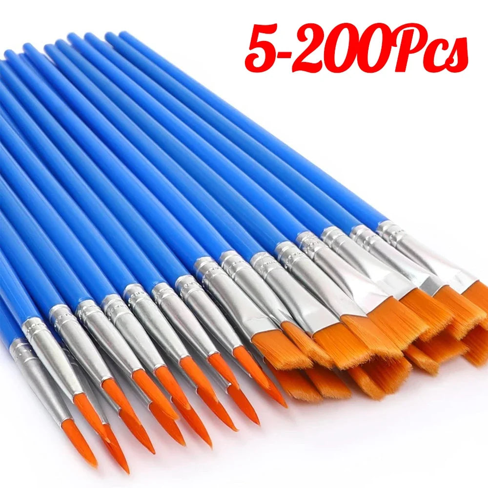 Nylon Bristle Artist Paint Brushes | Versatile Professional & Student Painting Tools