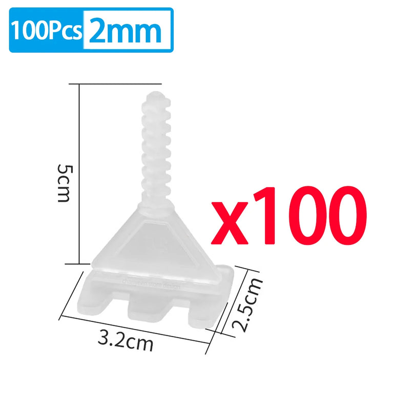 Professional Tile Leveling System Clips | Wall & Floor Flat Alignment Spacers
