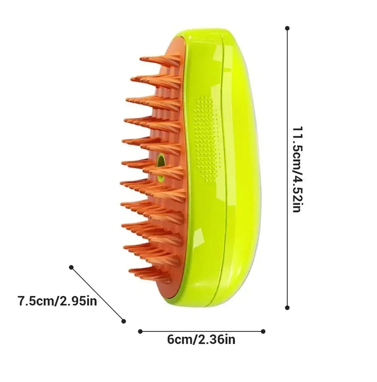 Cat Steamy Brush Electric Spray Massage Grooming Shedding 3in1 Tool