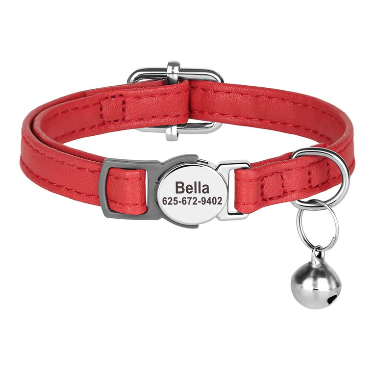 Cat Collar Free Personalized Kitten Collar Engraved Antilost Adjustabl