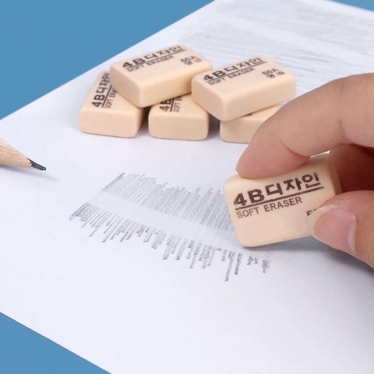 4B Professional Soft Rubber Eraser | High-Efficiency Art & Writing Correction