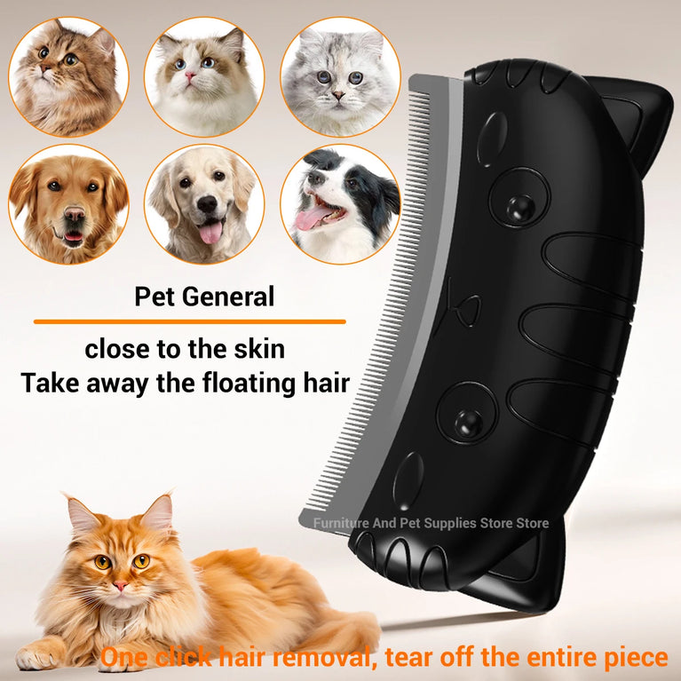Pet Detangling Brush Short & Long Hair Hair Remover Comb Grooming Tool