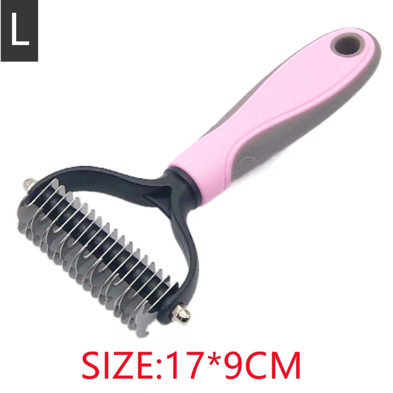 Professional Pet Cat Hair Removal Comb Brush Shedding Trimmer Tool