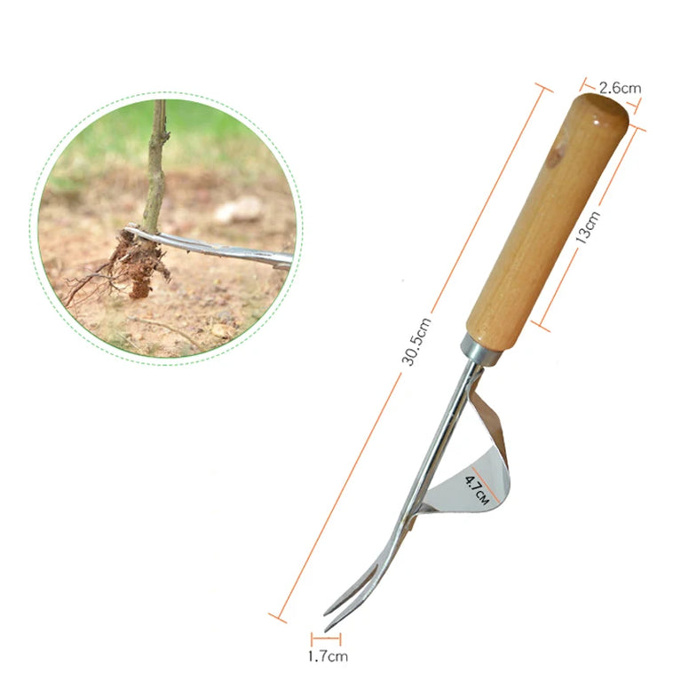 Dual-Purpose Hardened Weeding Hoe | Carbon Steel Gardening Hook