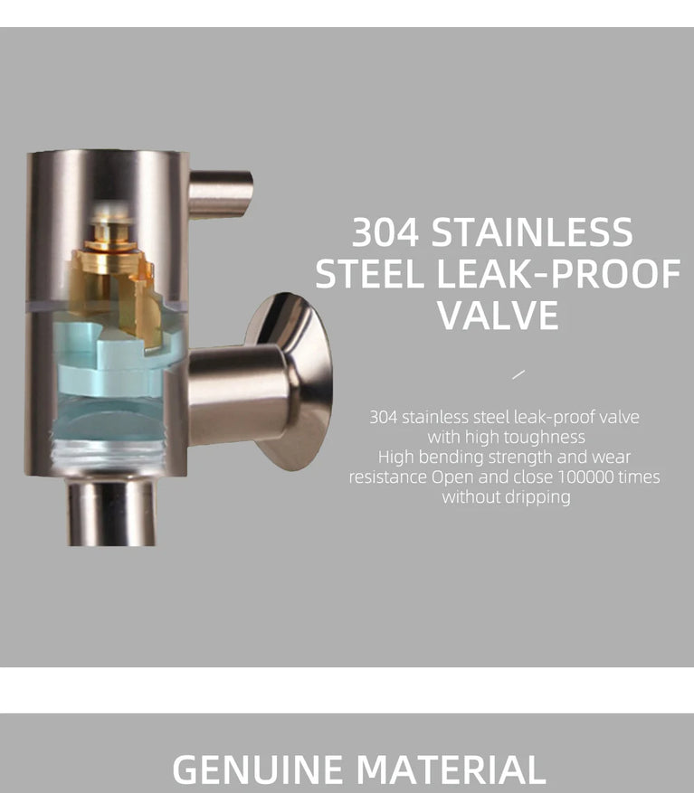 Stainless Steel Beverage Dispenser Faucet | Eco-Friendly Spigot for Wine Barrels & Juice Tanks