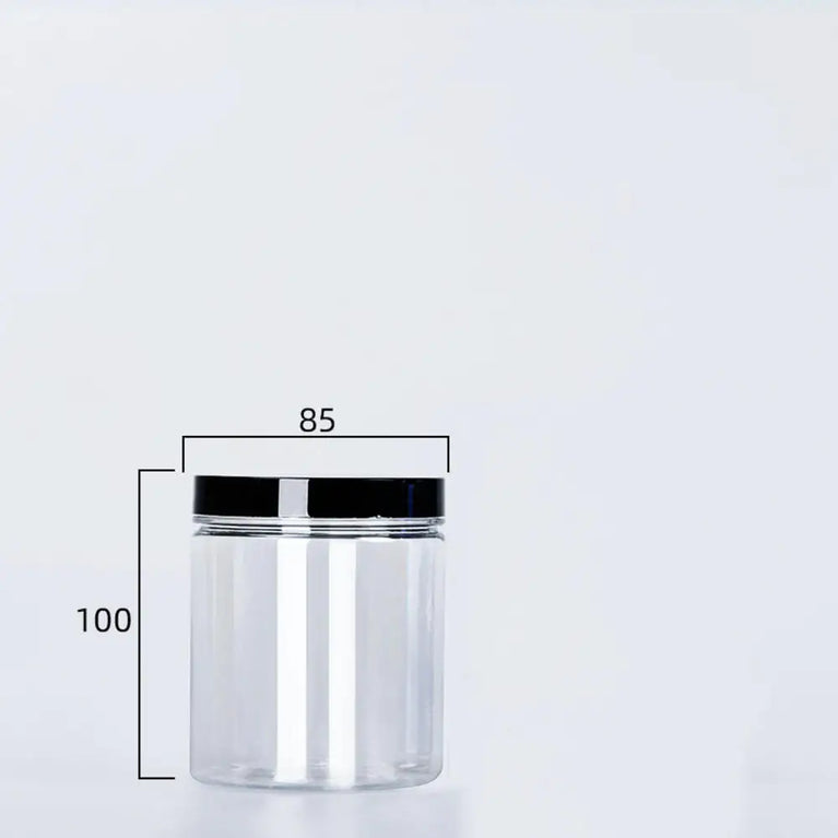 Black Lid Wide Mouth Circular Plastic Storage Bucket Airtight Food Container