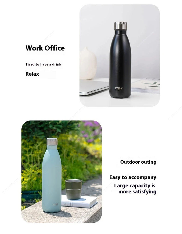 750ml Vacuum Insulated Stainless Steel Cola-Shaped Water Bottle Flask