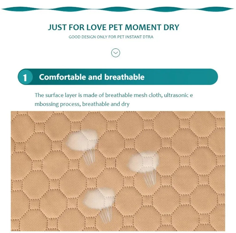 Washable Reusable Dog Pee Pad | 4-Layer Ultra Absorbent Mat