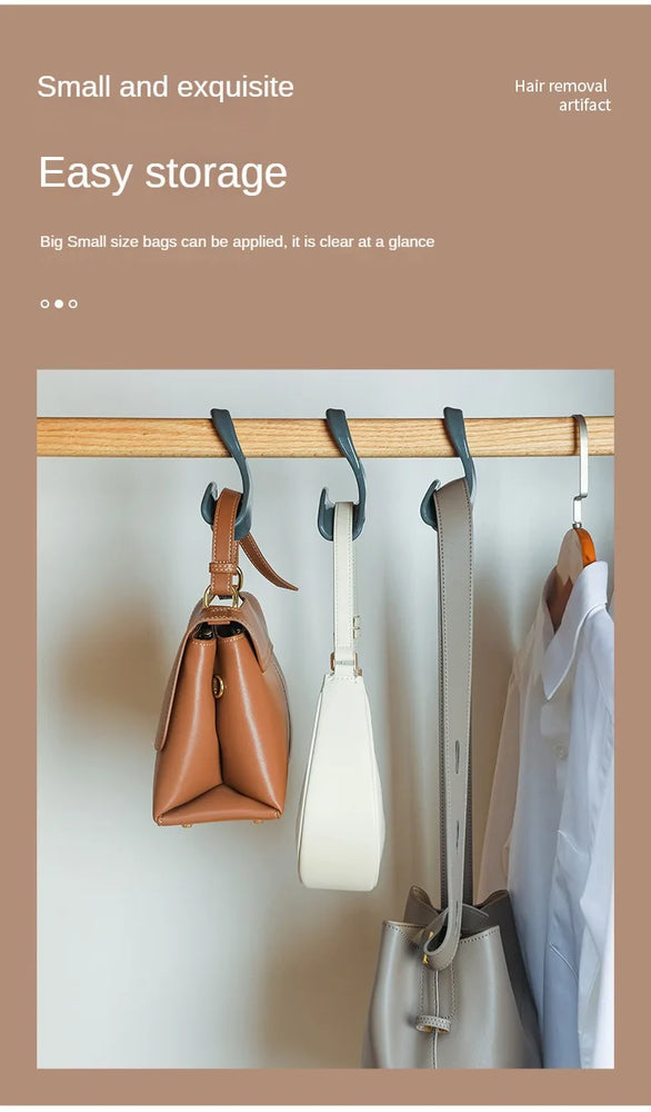 1-10pcs Bag Hanger Hook Handbag Hat Scarf Storage Rack Hangers Wardrobe Backpack Hook Handbag Holder Storage Rack Organization