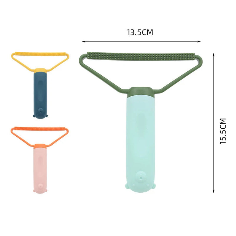 Portable Double-Sided Pet Hair Remover | Silicone Grooming & Lint Brush