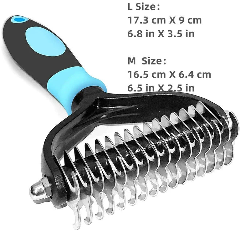 BOLD Professional Pet Deshedding Brush 2 Sided Dematting Cat Grooming