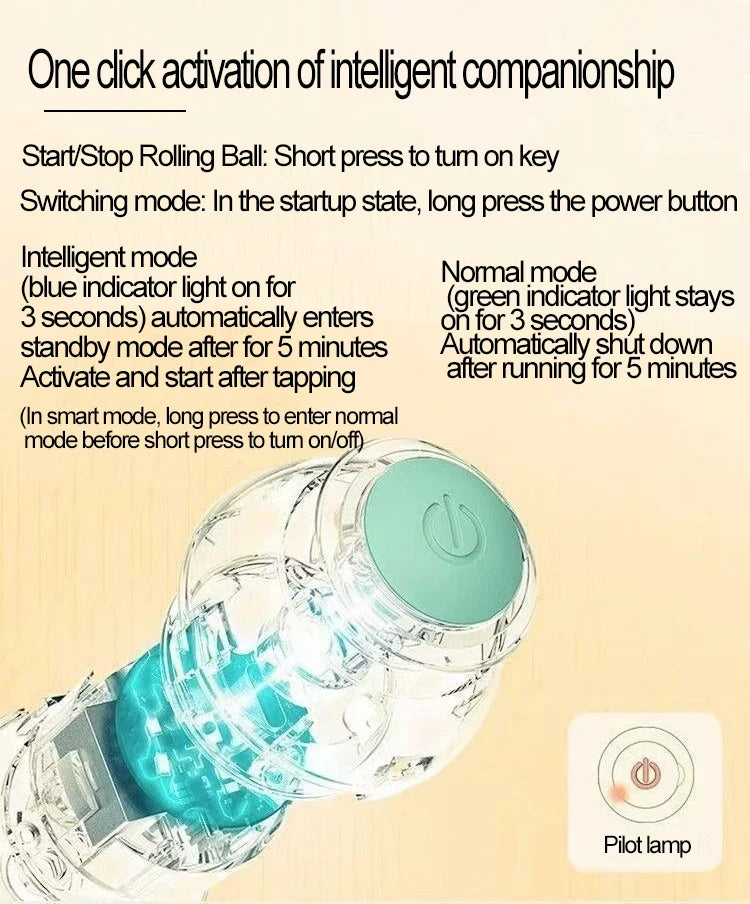 New Interactive Cat Ball Automatic Indoor Electric Roll Silicone Pet Toy MWJ01