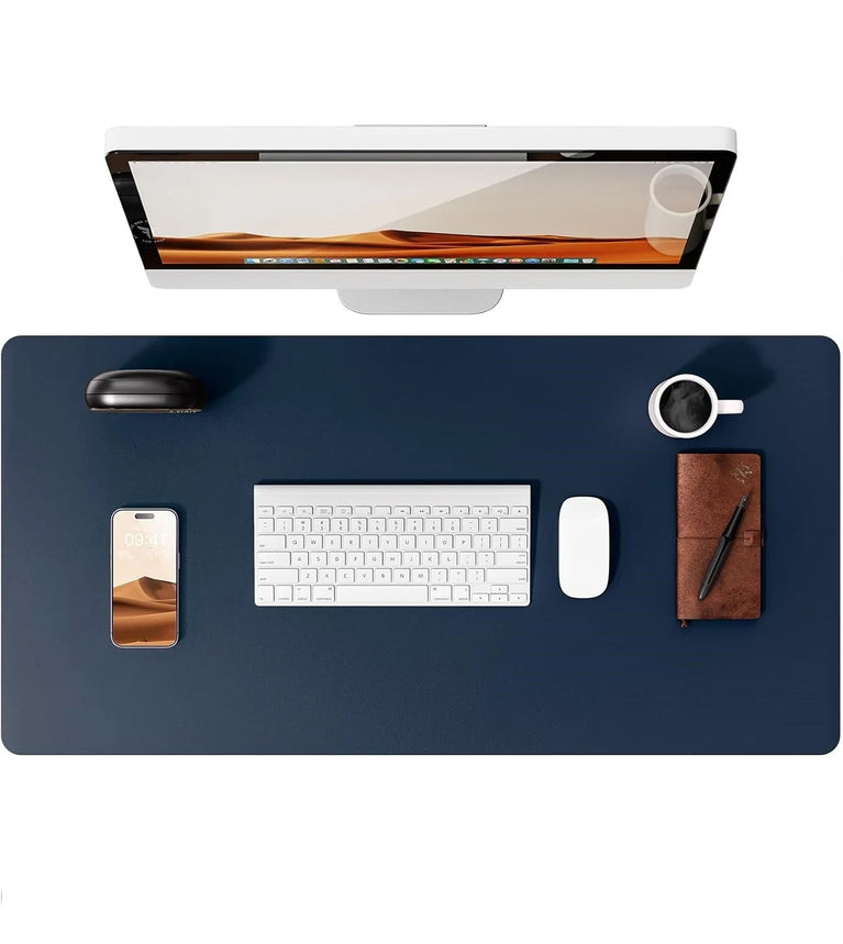 Professional Leather Desk Pad | Large Non-Slip Mouse Pad & Desk Protector