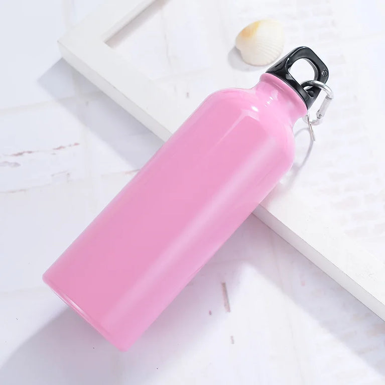 500ml Aluminum Sports Mountaineering Water Bottle Lightweight Hook Lid Outdoor Climbing Flask Kettle