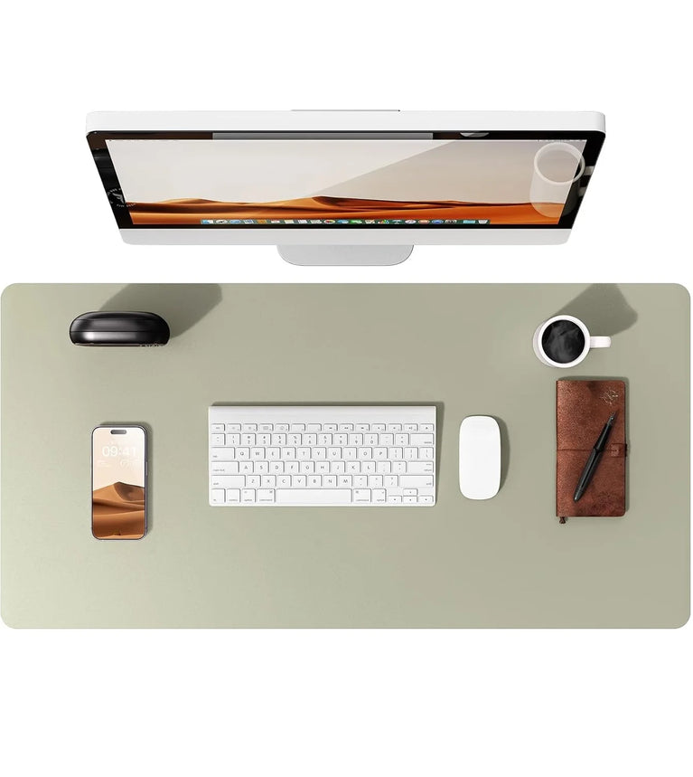 Professional Leather Desk Pad | Large Non-Slip Mouse Pad & Desk Protector