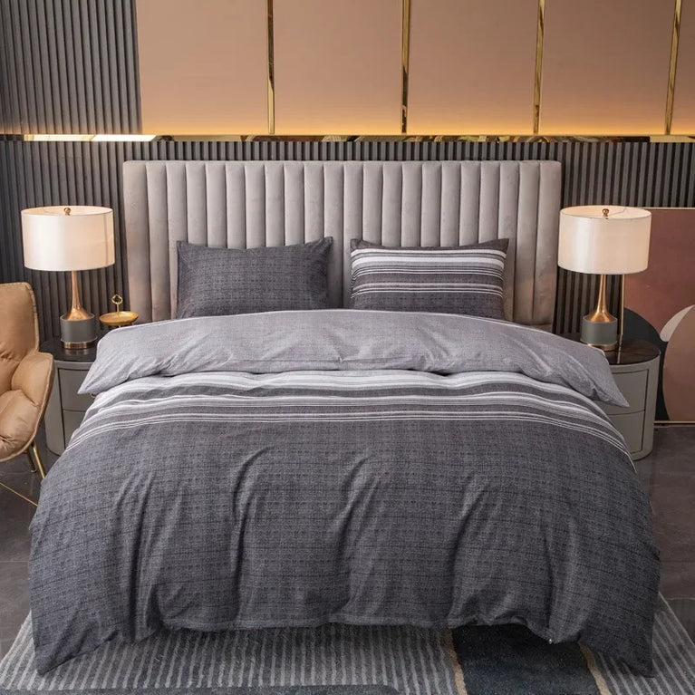 3-Piece Printed Brushed Duvet Cover Set | Soft & Breathable Bedding Collection