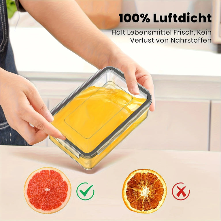 Clear Kitchen Food Storage Container Set Microwave Safe PP Lunch Box with Lid