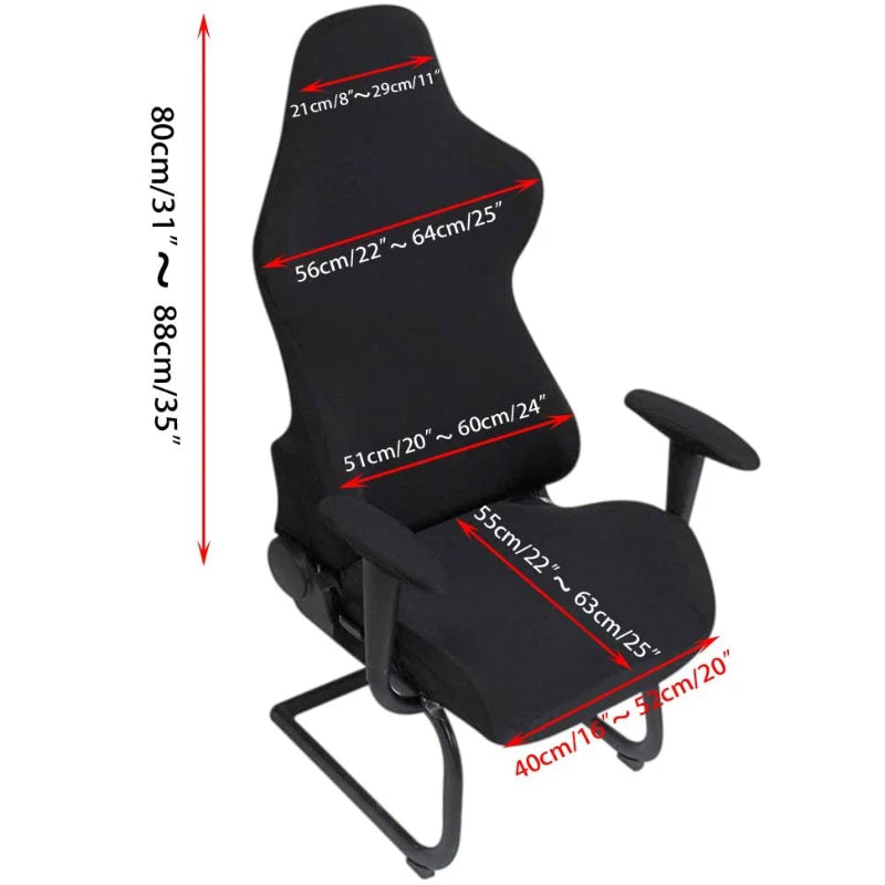 Thick Jacquard Gaming Chair Cover | Stretchy Polyester Office & Racing Chair Slipcover