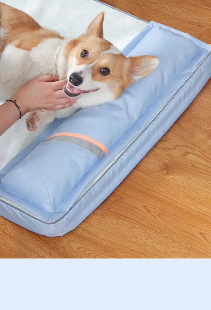 Summer Cooling Orthopedic Memory Foam Dog Bed Waterproof Washable Pillow Bed