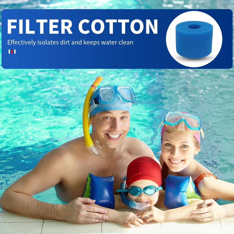 Reusable Pool Filter Sponge | Washable Foam Cartridge Replacement for Intex S1