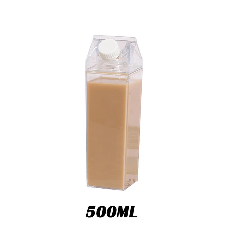 500ML/1000ML Transparent Portable Reusable Water Bottle Juice Cup