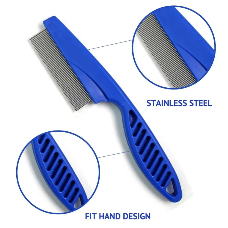 3Pcs Set Dog Cat Grooming Combs Rounded Teeth Pet Dematting Tool Kit