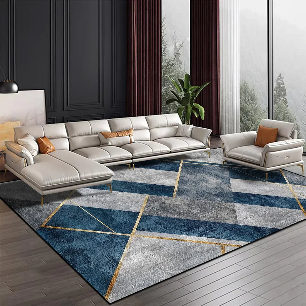 Modern Geometric Non-Slip Washable Area Rugs for Home Spaces