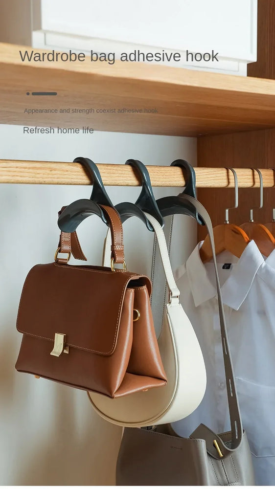 1-10pcs Bag Hanger Hook Handbag Hat Scarf Storage Rack Hangers Wardrobe Backpack Hook Handbag Holder Storage Rack Organization