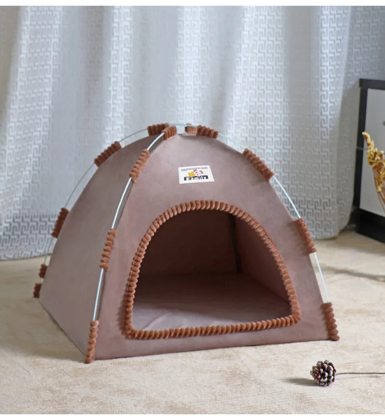 Foldable Cat House Pet Tent Breathable Portable Four Season Nest