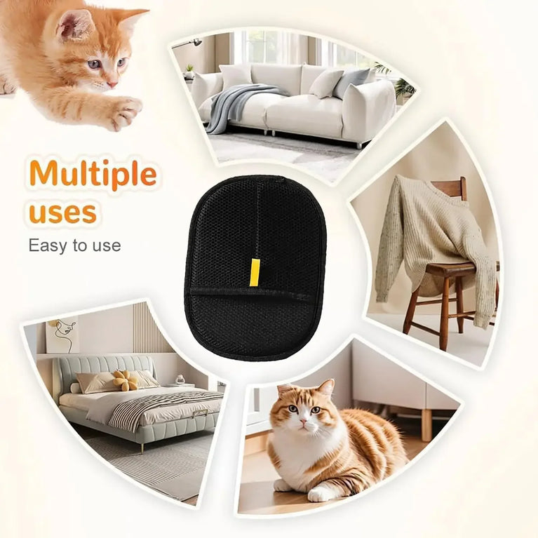 Pet Hair Remover Brush Kitten Hair Remover Gloves Deshedding Grooming Kit