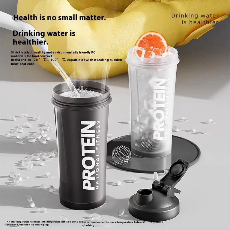 Protein Shaker Fitness Sports Waterbottle Mixing Cup for Gym Use