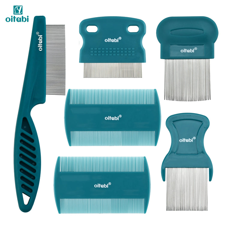 Dog Grooming Comb Set Stainless Steel Pet Flea Lice Tear Stain Remover Tool