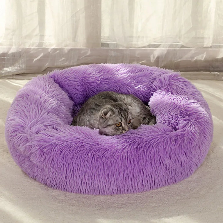 Super Soft Plush Pet Bed Dog Basket Cushion Sleeping House
