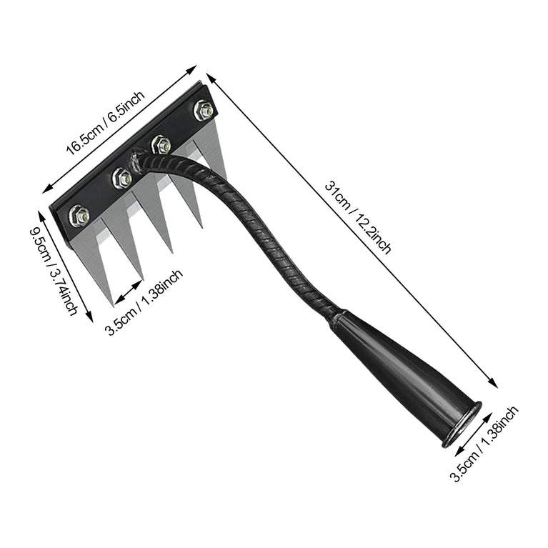 Dual-Purpose Hardened Weeding Hoe | Carbon Steel Gardening Hook