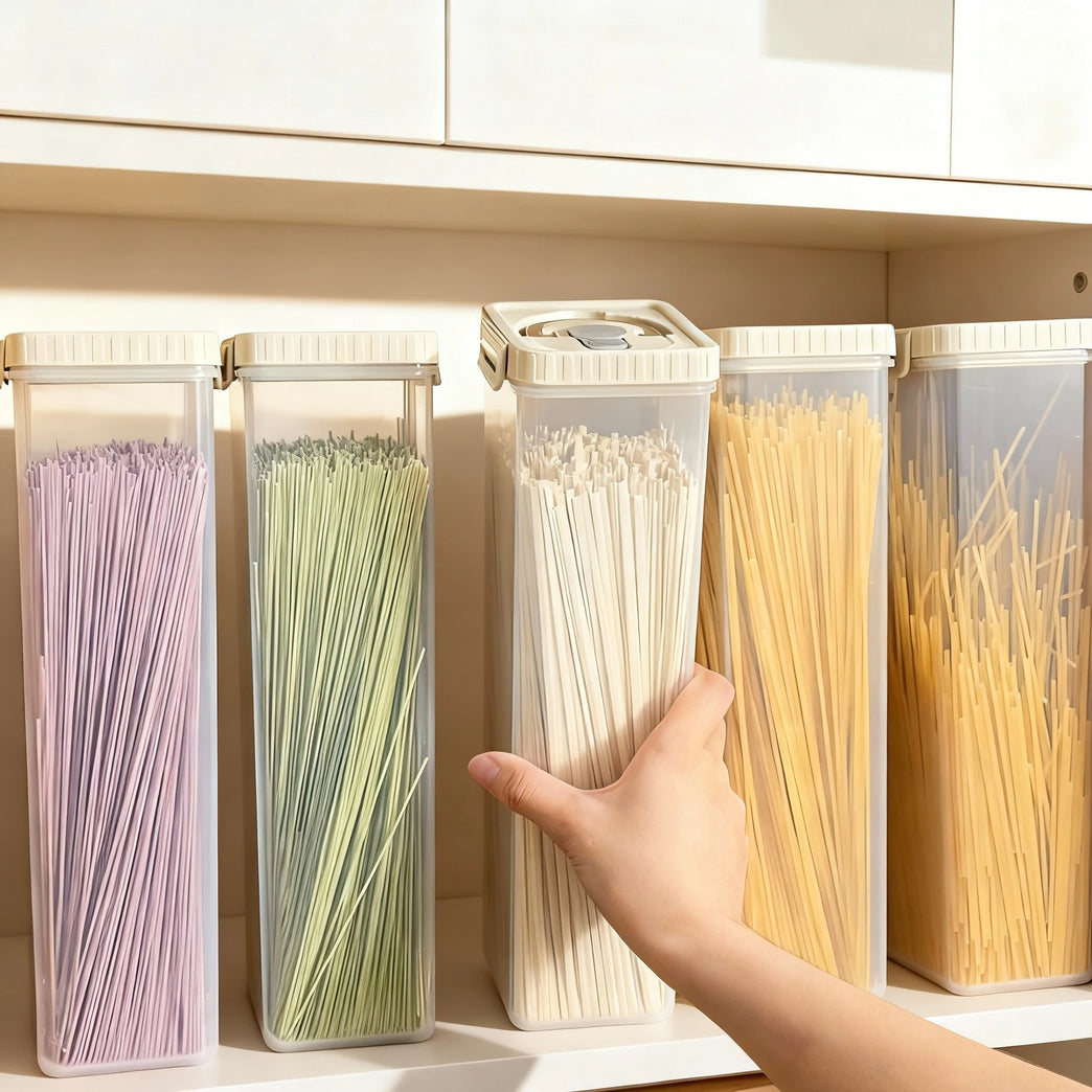 Noodles Sealed Storage Box with Handle | Moisture-Proof Airtight Pasta Container