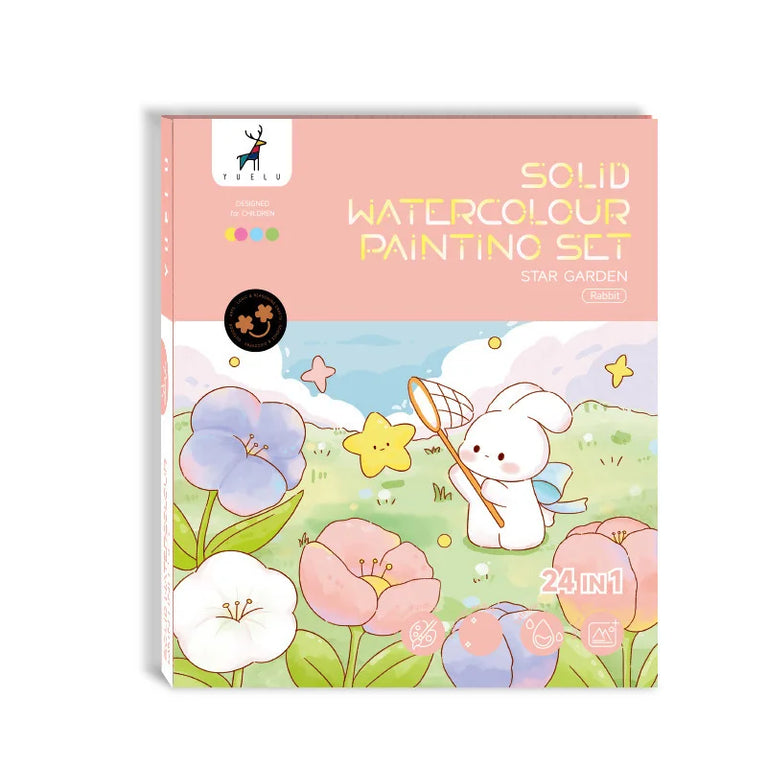Creative Watercolor Cubes Art Set | Reusable Educational Painting Kit for Kids