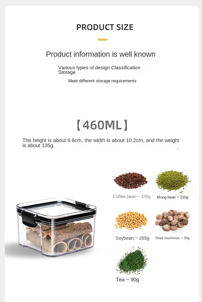 Plastic Food Containers with Lids Large Capacity Airtight Storage Jars